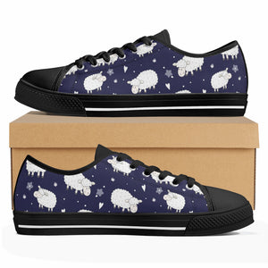 Sheep Women's Low Top Canvas Shoes