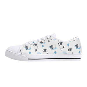 Sheep Women's Low Top Canvas Shoes
