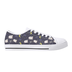 Sheep Women's Low Top Canvas Shoes