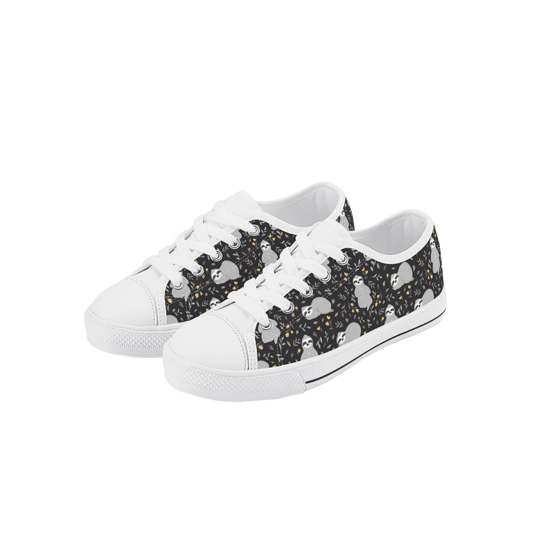 Sloth Kid's Low Top Canvas Shoes