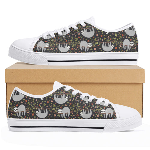 Sloth Women's Low Top Canvas Shoes