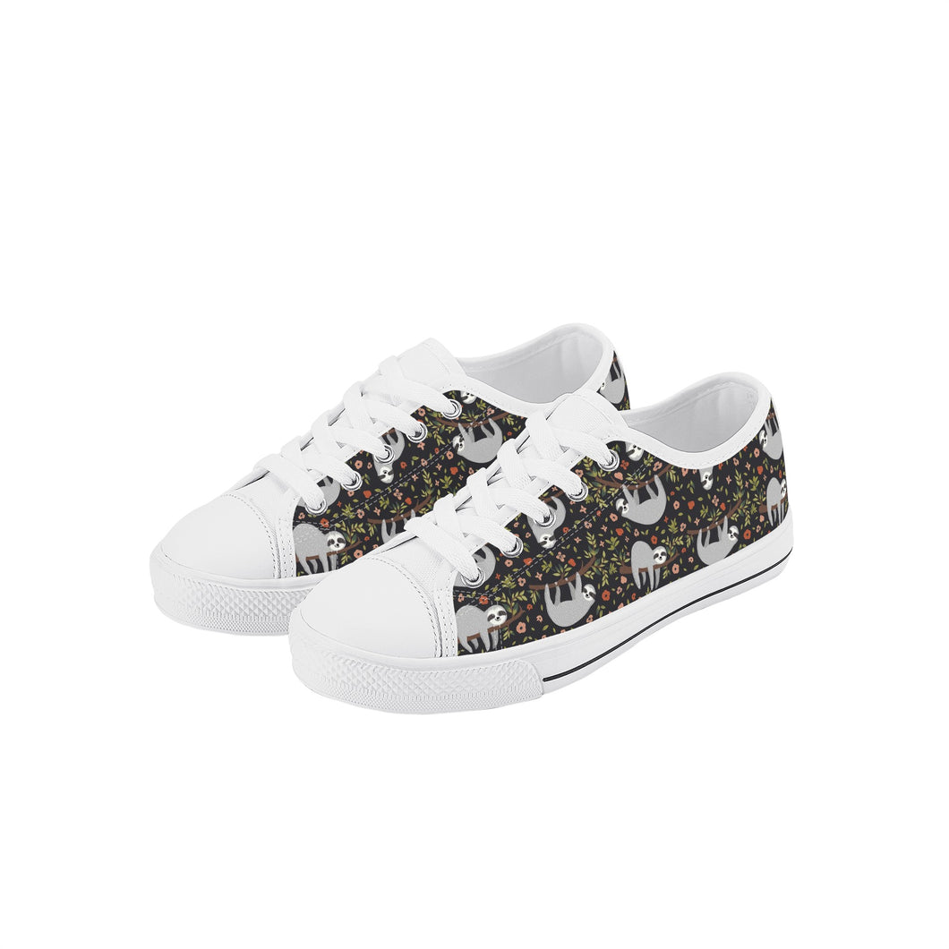 Sloth Kid's Low Top Canvas Shoes