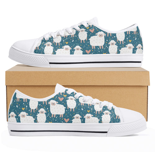 Sheep Women's Low Top Canvas Shoes