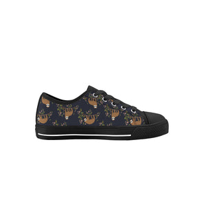 Sloth Kid's Low Top Canvas Shoes