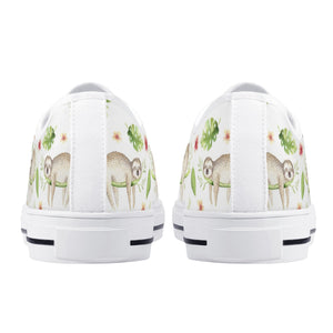 Sloth Women's Low Top Canvas Shoes