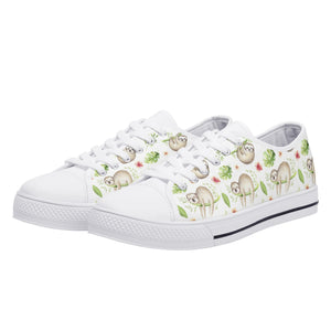Sloth Women's Low Top Canvas Shoes