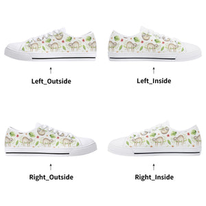 Sloth Women's Low Top Canvas Shoes
