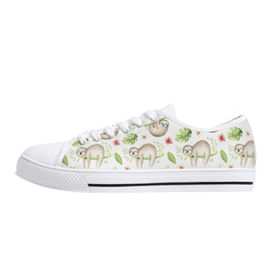 Sloth Women's Low Top Canvas Shoes