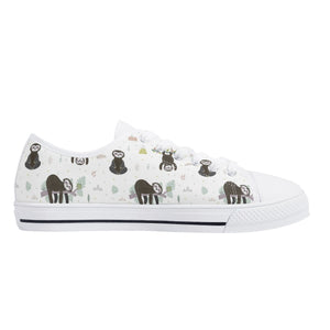 Sloth Women's Low Top Canvas Shoes