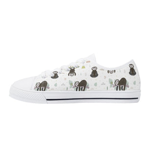 Sloth Women's Low Top Canvas Shoes