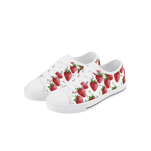 Strawberry Kid's Low Top Canvas Shoes