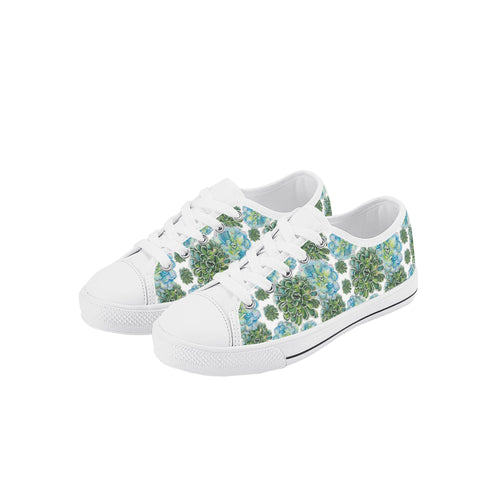 Succulent Kid's Low Top Canvas Shoes