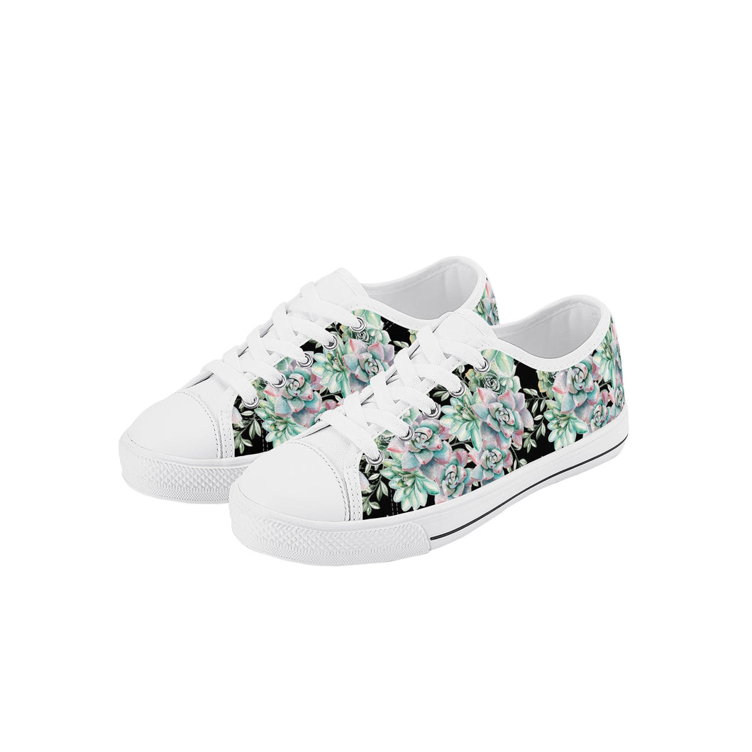 Succulent Kid's Low Top Canvas Shoes