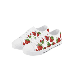 Strawberry Kid's Low Top Canvas Shoes