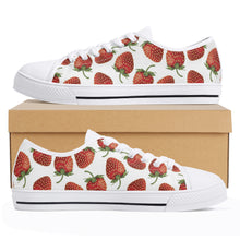 Strawberry Women's Low Top Canvas Shoes