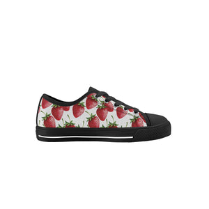 Strawberry Kid's Low Top Canvas Shoes