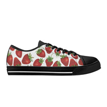 Strawberry Women's Low Top Canvas Shoes