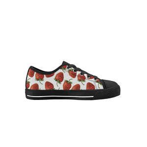Strawberry Kid's Low Top Canvas Shoes