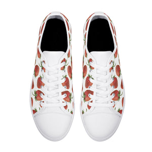Strawberry Women's Low Top Canvas Shoes