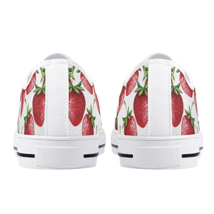 Strawberry Women's Low Top Canvas Shoes