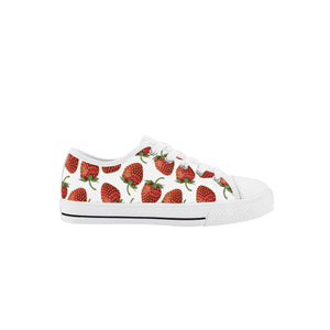 Strawberry Kid's Low Top Canvas Shoes