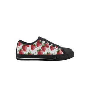 Strawberry Kid's Low Top Canvas Shoes