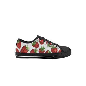 Strawberry Kid's Low Top Canvas Shoes