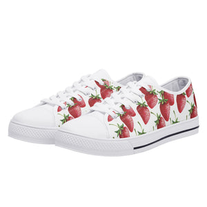 Strawberry Women's Low Top Canvas Shoes