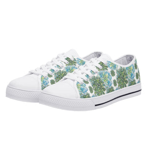 Succulent Women's Low Top Canvas Shoes