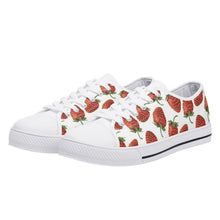 Strawberry Women's Low Top Canvas Shoes