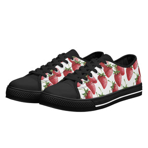 Strawberry Women's Low Top Canvas Shoes