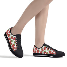 Strawberry Women's Low Top Canvas Shoes