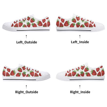 Strawberry Women's Low Top Canvas Shoes