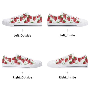 Strawberry Women's Low Top Canvas Shoes