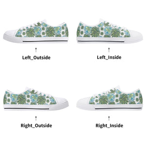 Succulent Women's Low Top Canvas Shoes