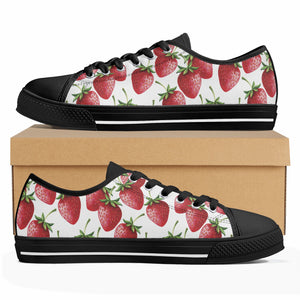 Strawberry Women's Low Top Canvas Shoes