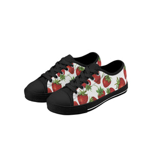 Strawberry Kid's Low Top Canvas Shoes