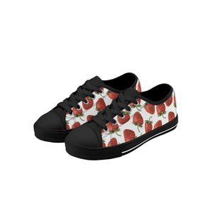 Strawberry Kid's Low Top Canvas Shoes