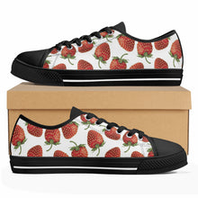 Strawberry Women's Low Top Canvas Shoes