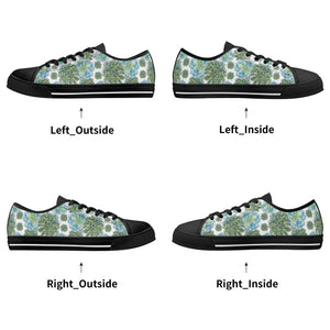 Succulent Women's Low Top Canvas Shoes