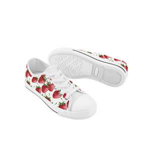 Strawberry Kid's Low Top Canvas Shoes