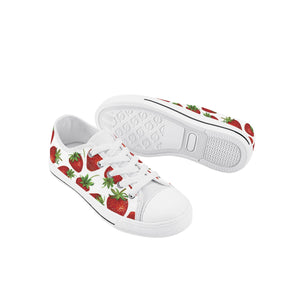 Strawberry Kid's Low Top Canvas Shoes