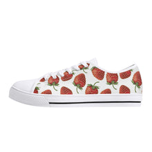 Strawberry Women's Low Top Canvas Shoes