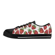 Strawberry Women's Low Top Canvas Shoes