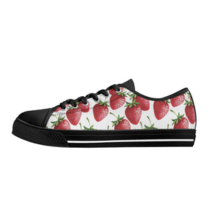 Strawberry Women's Low Top Canvas Shoes