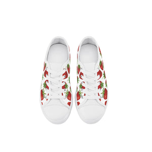 Strawberry Kid's Low Top Canvas Shoes