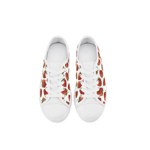 Strawberry Kid's Low Top Canvas Shoes