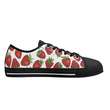 Strawberry Women's Low Top Canvas Shoes