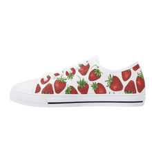 Strawberry Women's Low Top Canvas Shoes