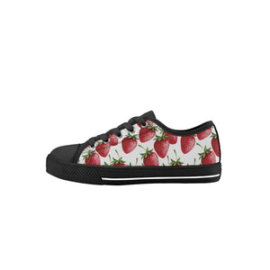 Strawberry Kid's Low Top Canvas Shoes